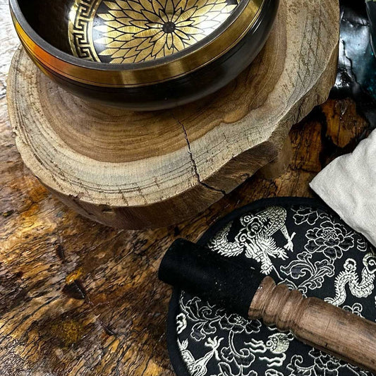 Hand Beaten & Engraved Singing Bowl